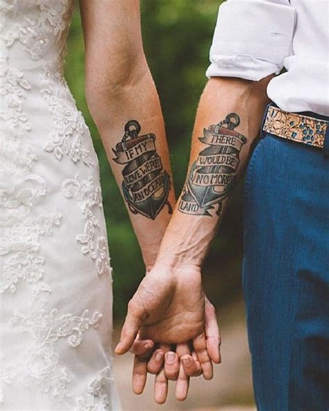 tattoos with wedding date|unique couple tattoo ideas.